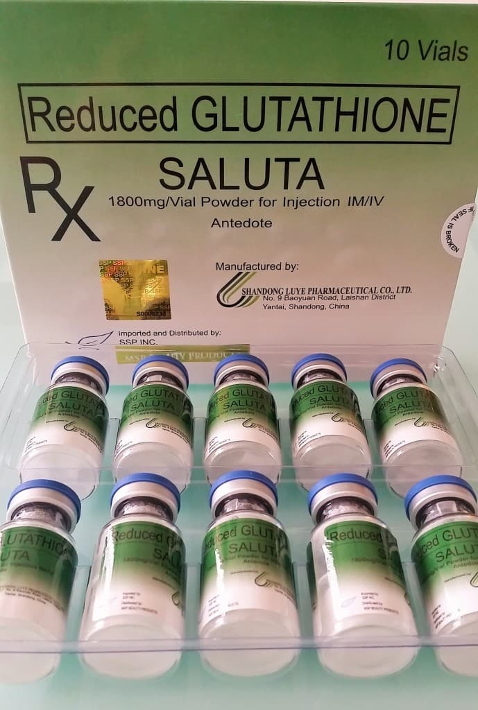 Saluta Glutathione 1800mg capsule bottle front view