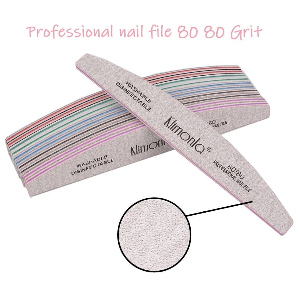 Pack of five professional EVA nail files with 100 and 180 grit — image 4