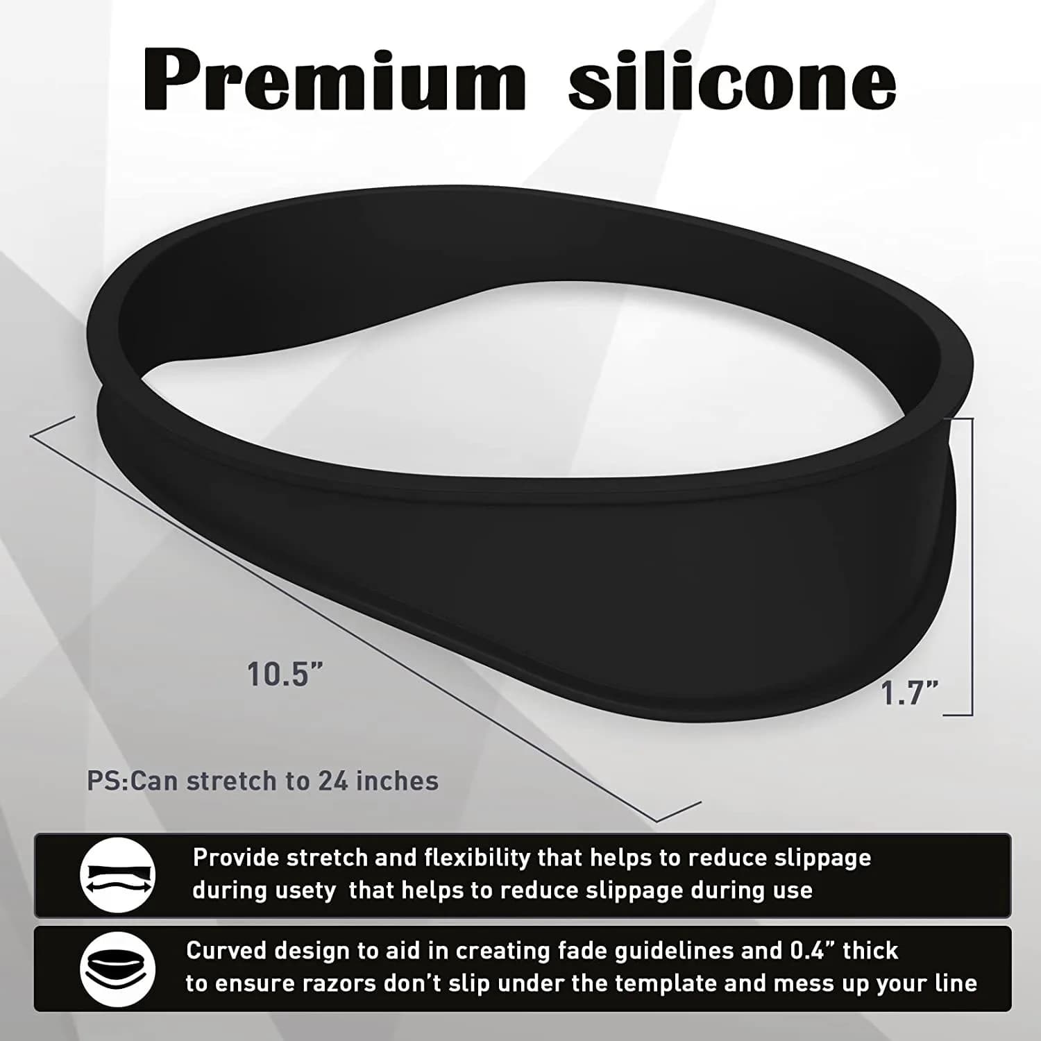 silicone curved headband hair cutting guide — image 4