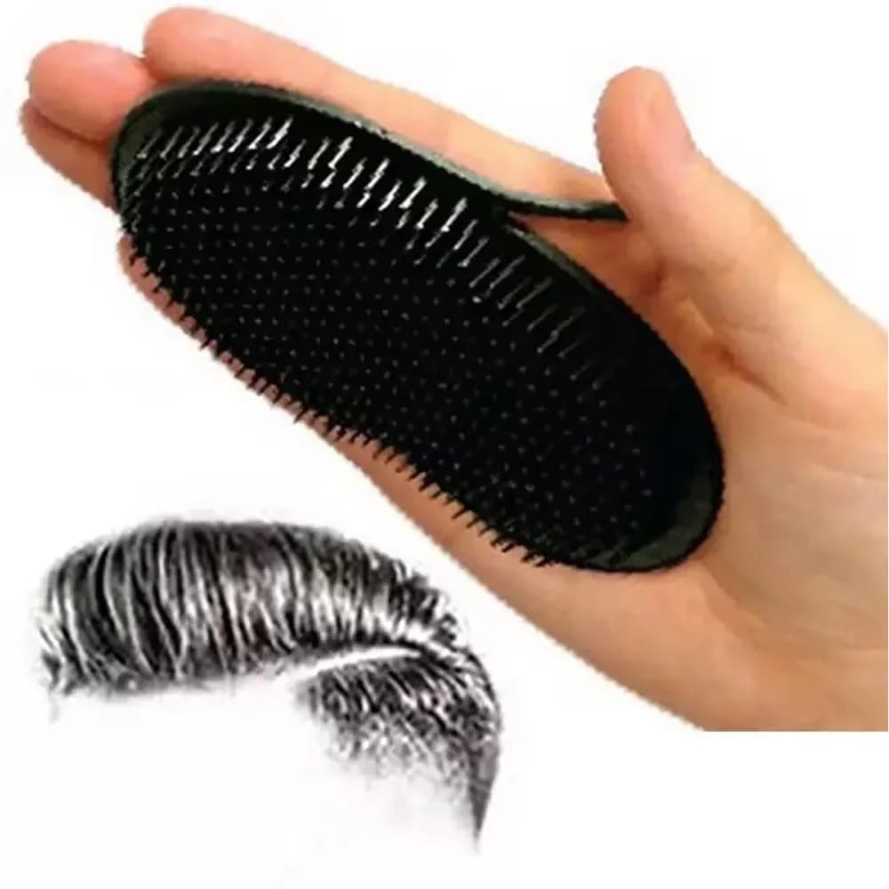 small pocket hair brush with palm grip — image 1