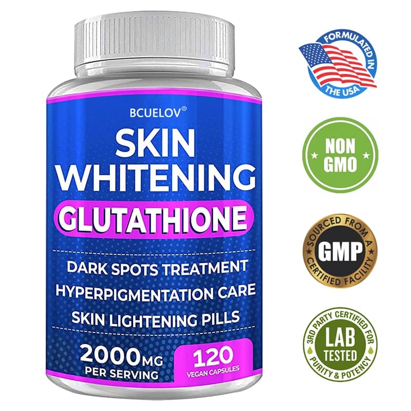 Turmeric bearberry glutathione skin support pills bottle — image 1