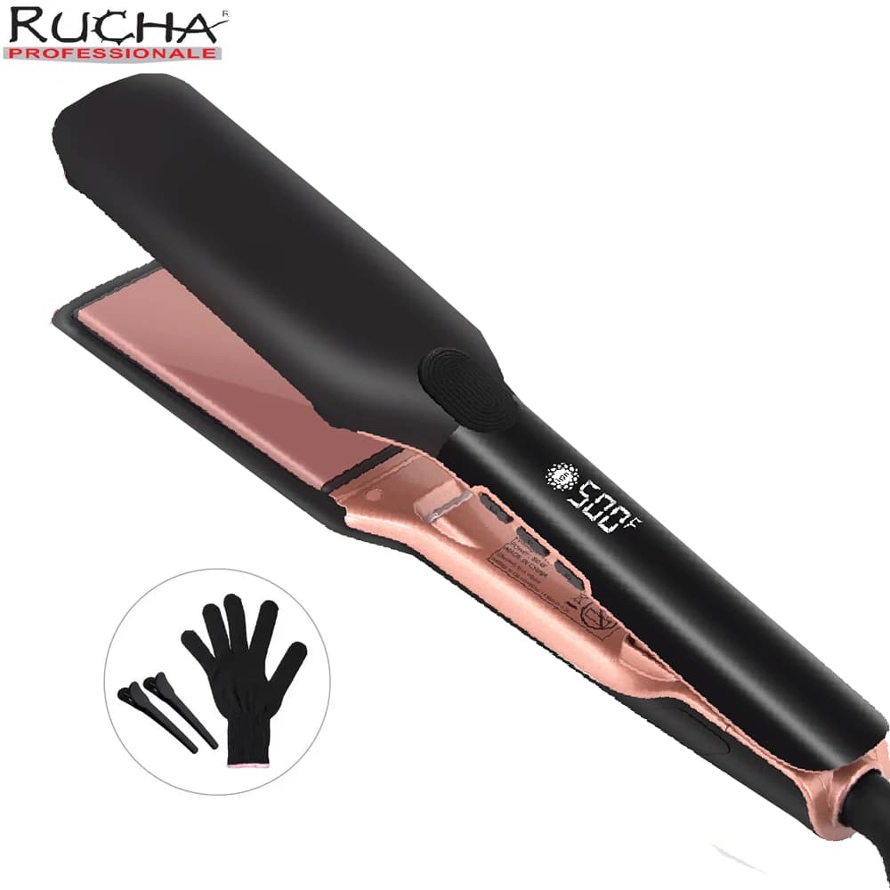 500°F Wide‑Plate Hair Straightener