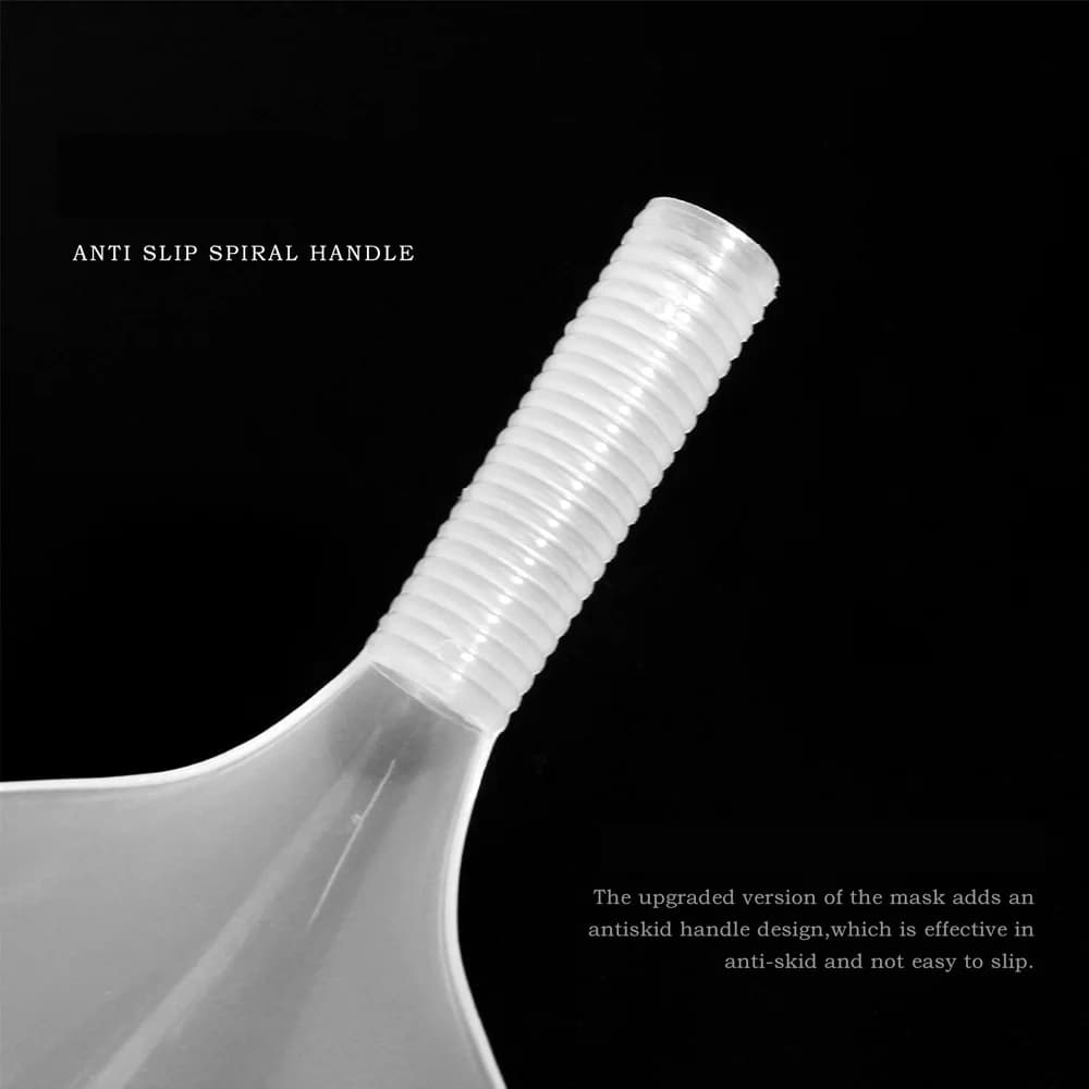clear plastic hair cut shield protecting face and eyes — image 3