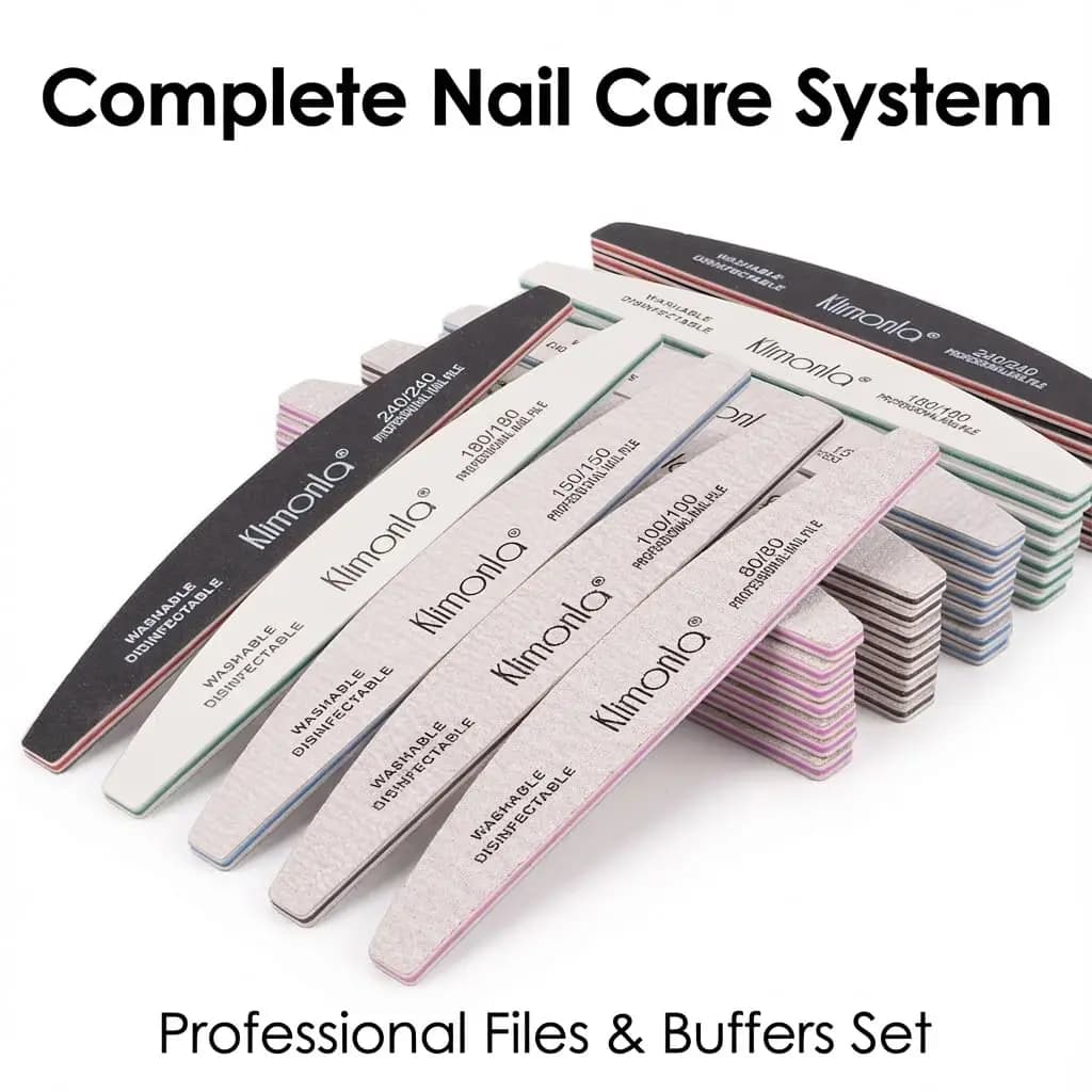 Pack of five professional EVA nail files with 100 and 180 grit — image 3