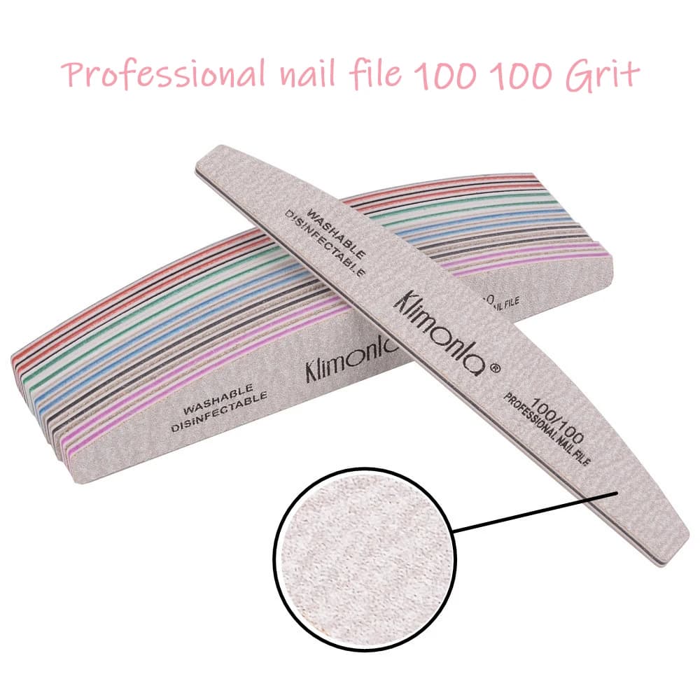 Pack of five professional EVA nail files with 100 and 180 grit — image 5