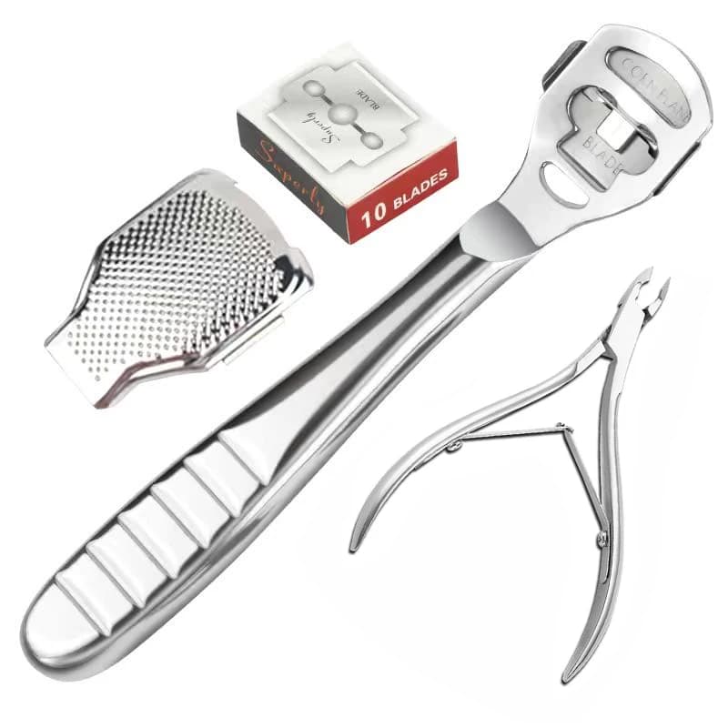 Foot Callus Shaver – Stainless Steel 10‑Blade Heel Skin Remover