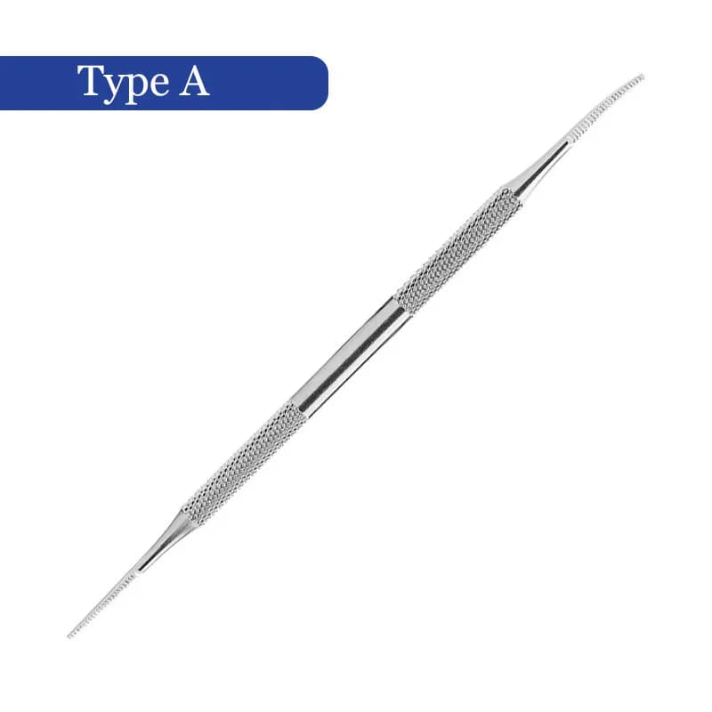 double-ended stainless steel toe nail file with hook — image 7