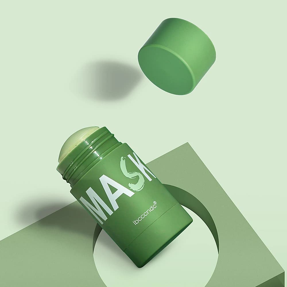 Green tea cleansing stick mask in a white tube — image 3