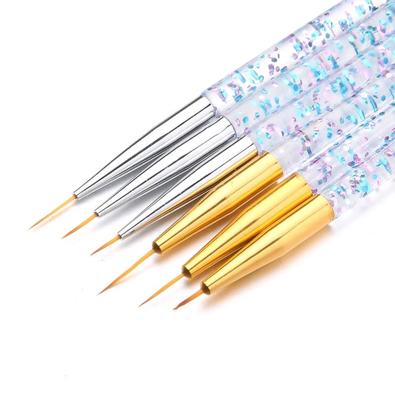 set of three acrylic nail art stripe pens — image 5