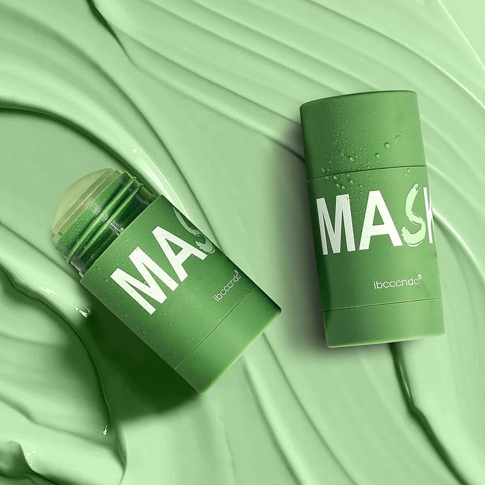Green tea cleansing stick mask in a white tube — image 5