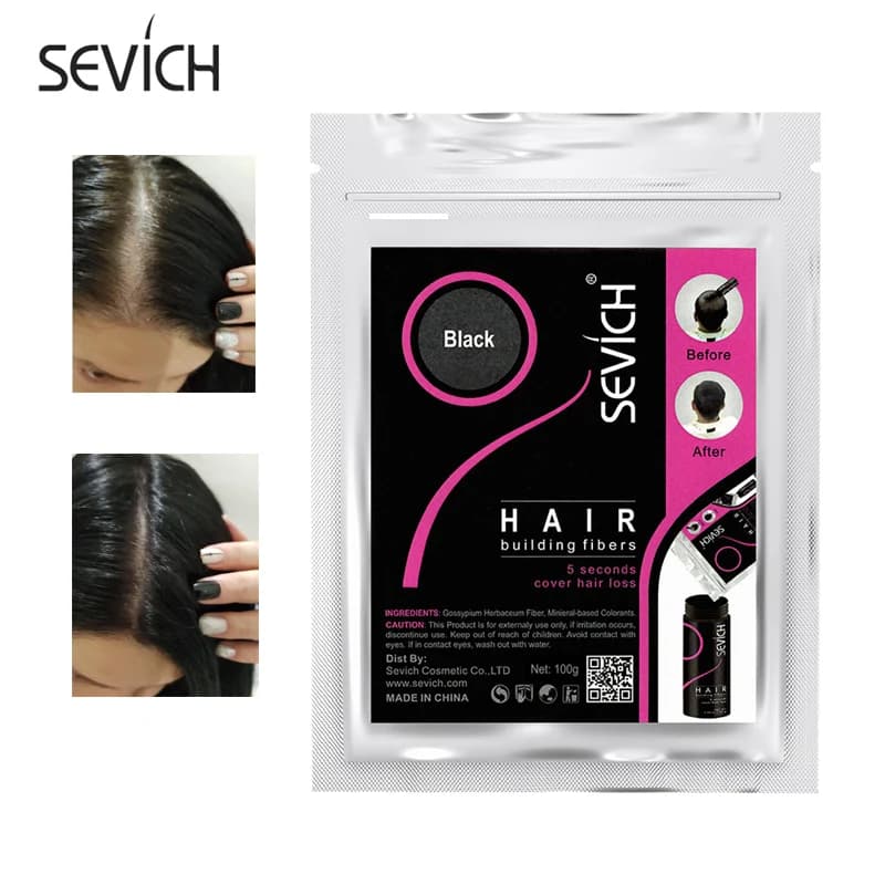 Hair building fibers powder in a 100 g container — image 1