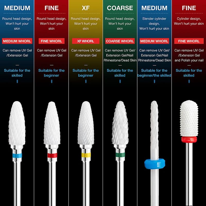 ceramic nail drill bit for manicure — image 2
