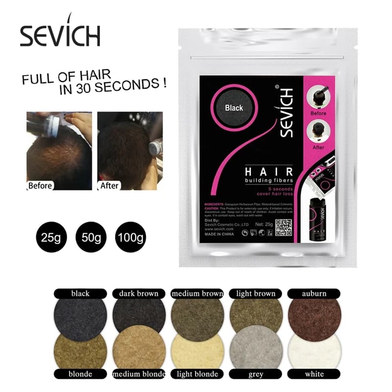 Hair building fibers powder in a 100 g container — image 3