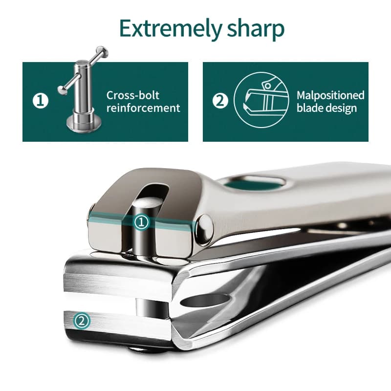 Stainless steel curved nail clippers — image 2