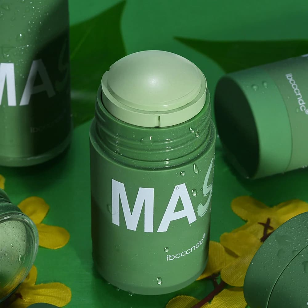 Green tea cleansing stick mask in a white tube — image 4