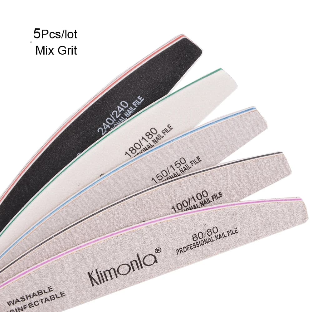 Pack of five professional EVA nail files with 100 and 180 grit — image 8