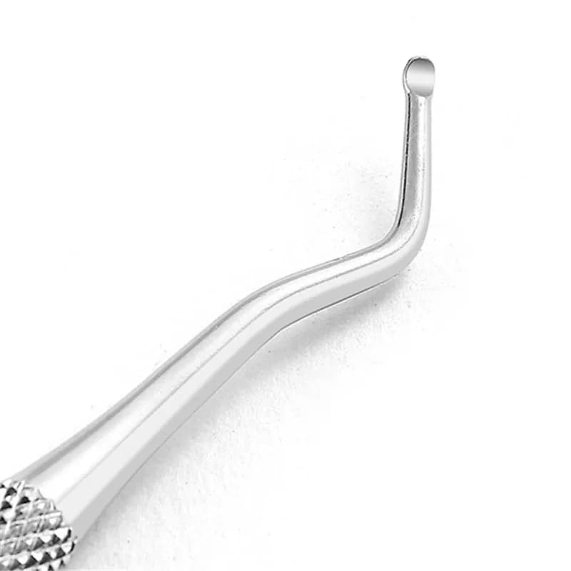 double-ended stainless steel toe nail file with hook — image 4