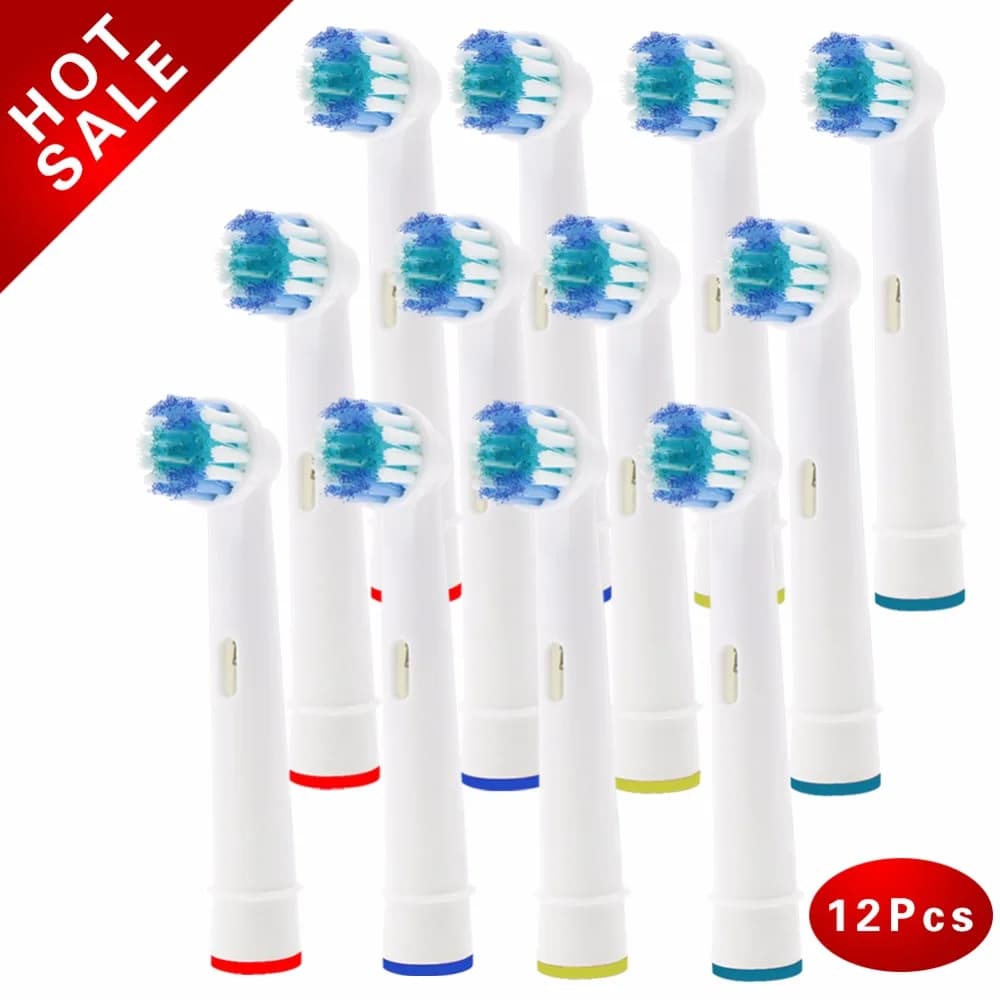 Box of 12 Oral‑B compatible replacement brush heads — image 1