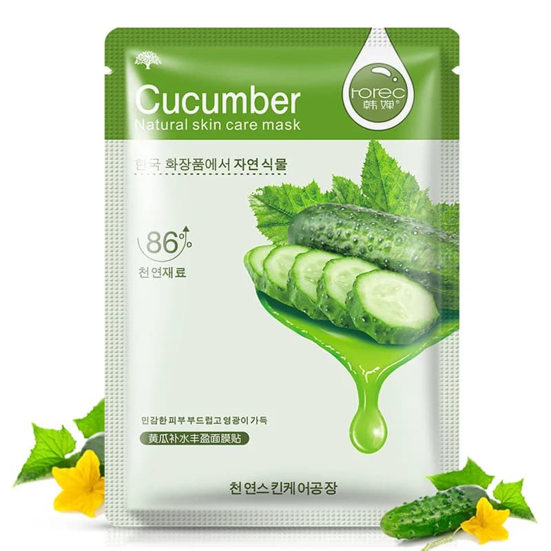 sheet facial mask with blueberry cucumber pomegranate aloe — image 5
