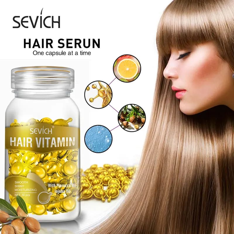 Moisturizing hair vitamin capsules bottle with 30 capsules — image 5