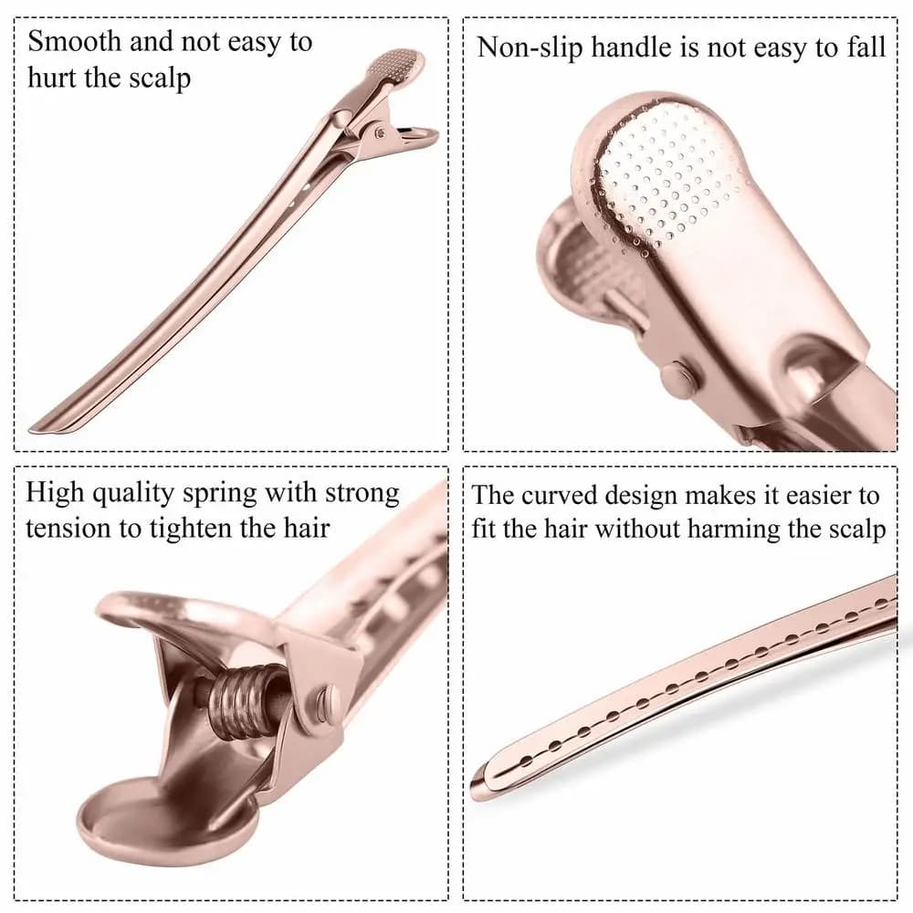 stainless steel hair sectioning clips — image 5