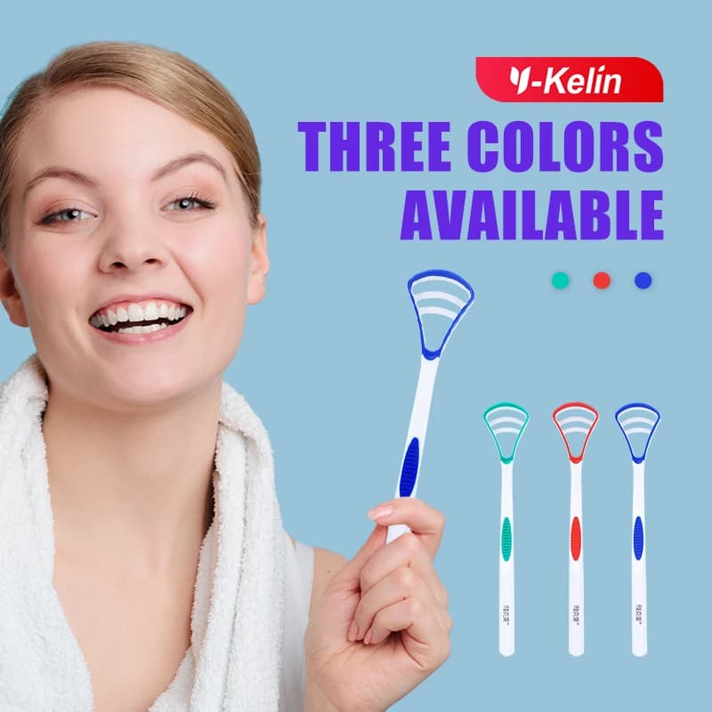 Food‑grade silicone tongue scraper brush in three colors — image 4