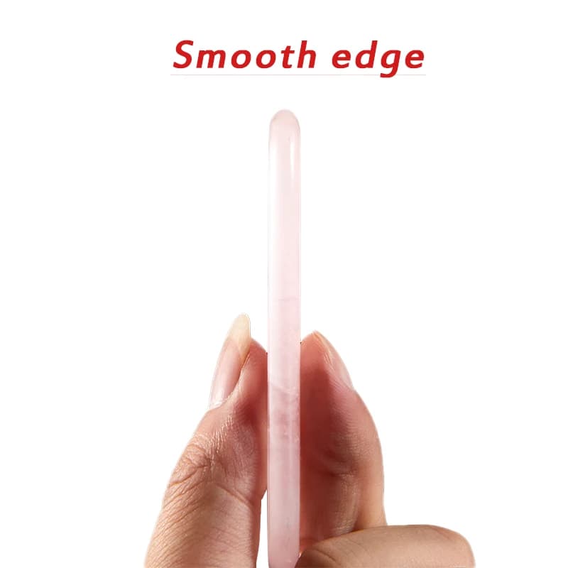 Jade and rose quartz Gua Sha facial tool — image 4