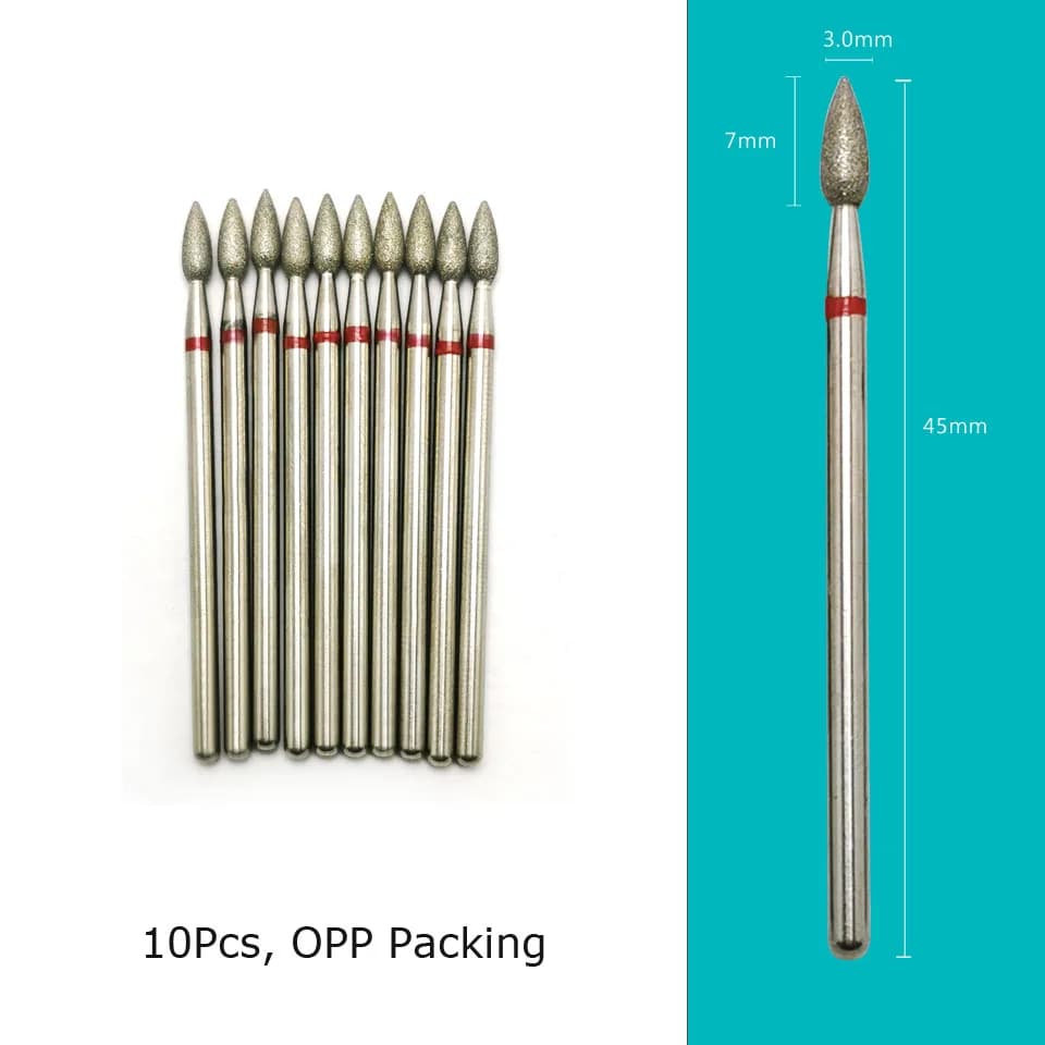 10-piece diamond nail drill bit set — image 3