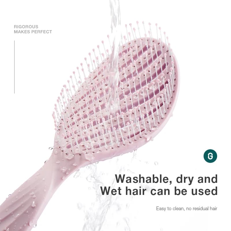 hollow out hair brush with scalp massage comb — image 6