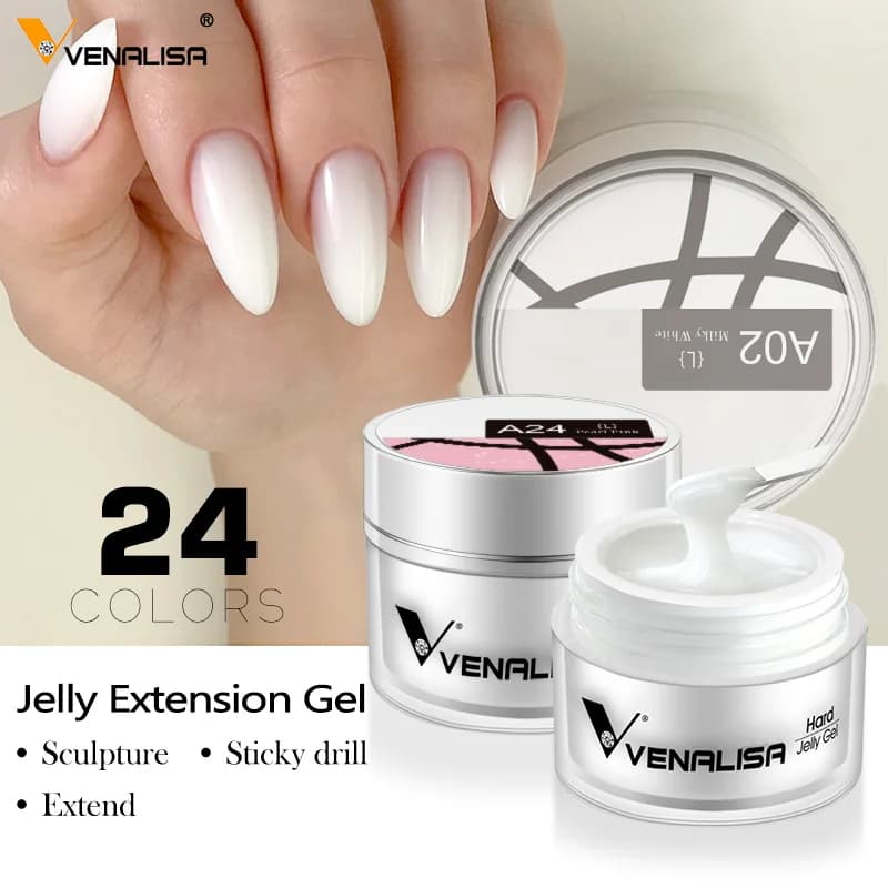Clear Pearl Glitter Gel for Nail Extensions