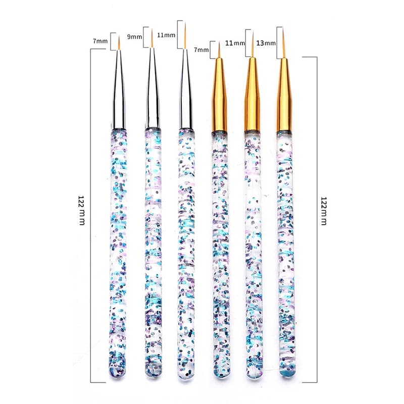 set of three acrylic nail art stripe pens — image 6