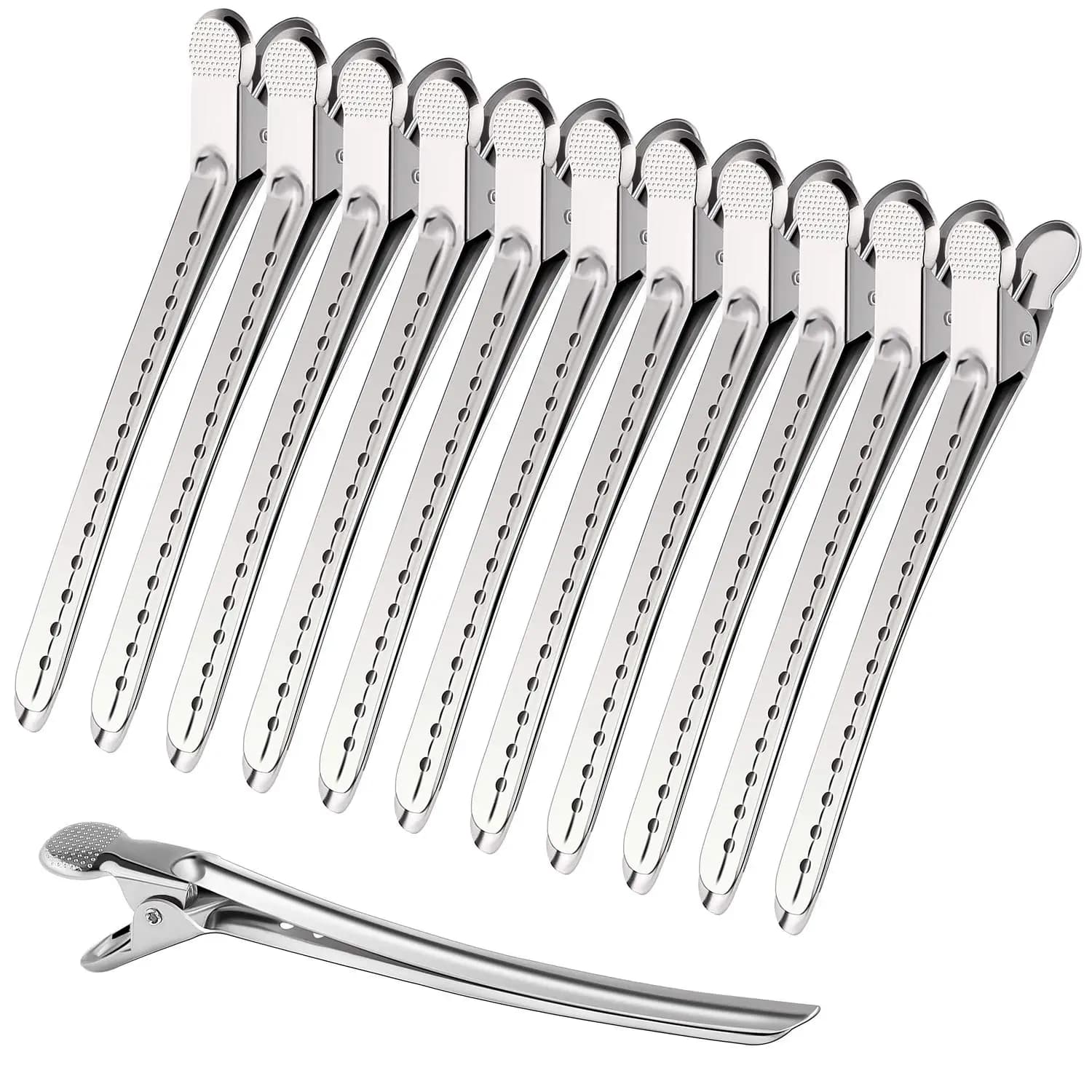 stainless steel hair sectioning clips — image 7