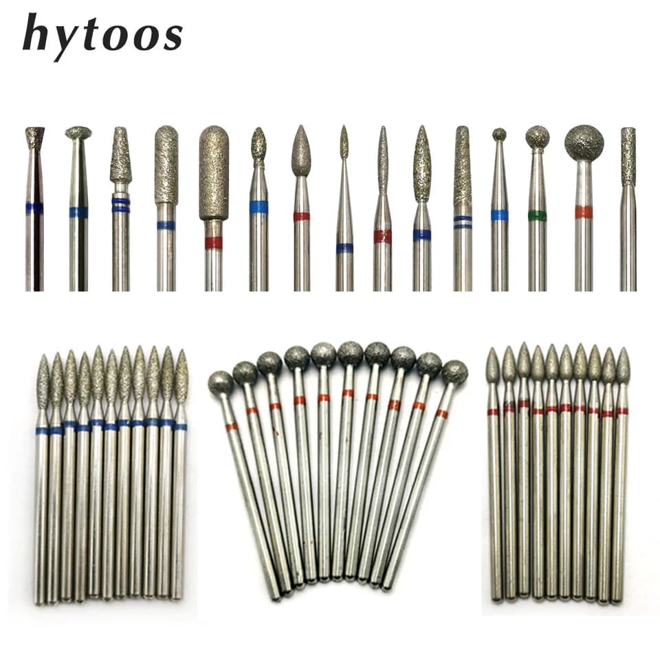 10-piece diamond nail drill bit set — image 1