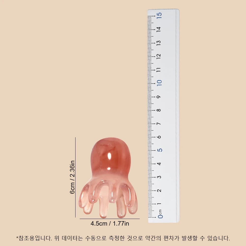 Octopus-shaped resin scalp massage comb — image 4
