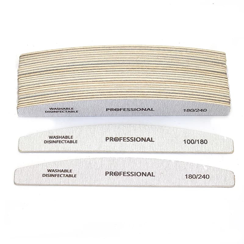 Set of 10 double‑sided wooden nail files with 100/180/240 grit — image 3