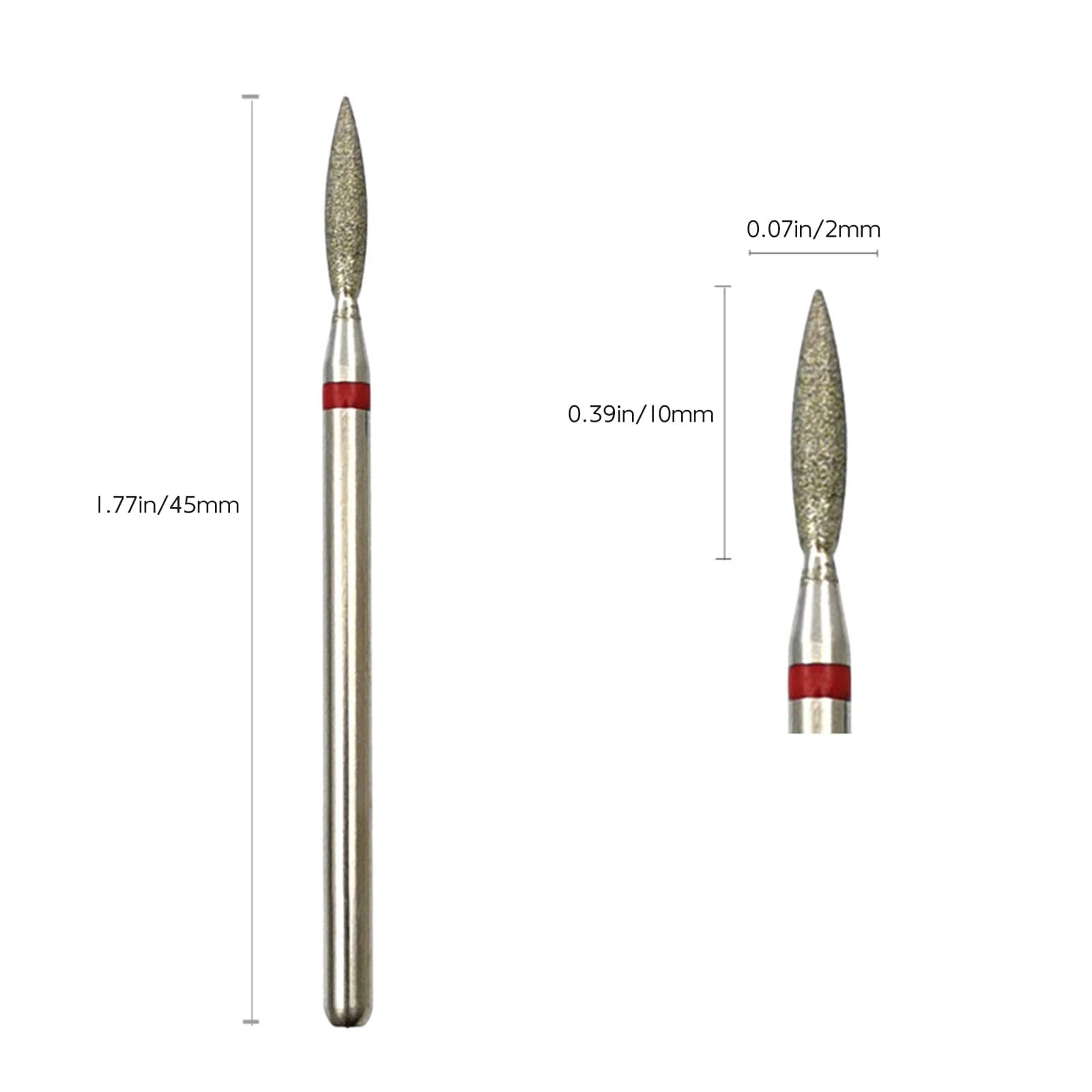 cone-shaped fine diamond nail drill bits — image 3