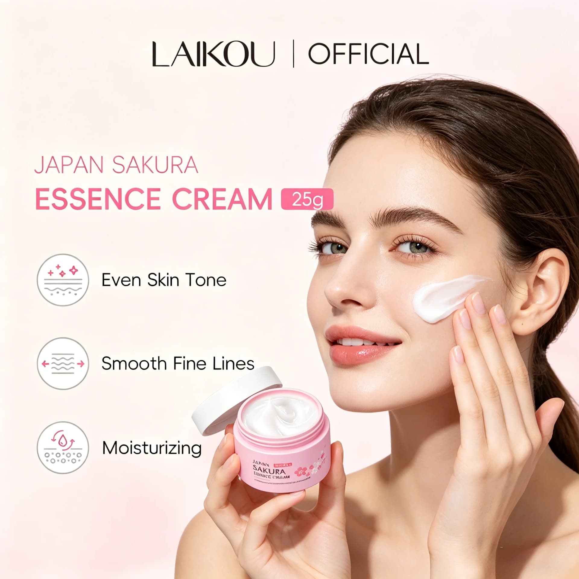 LAIKOU Sakura Hydrating Cream moisturizer tube — image 5