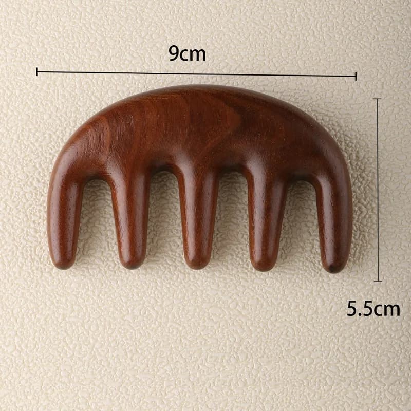 Wooden scalp massage comb — image 8
