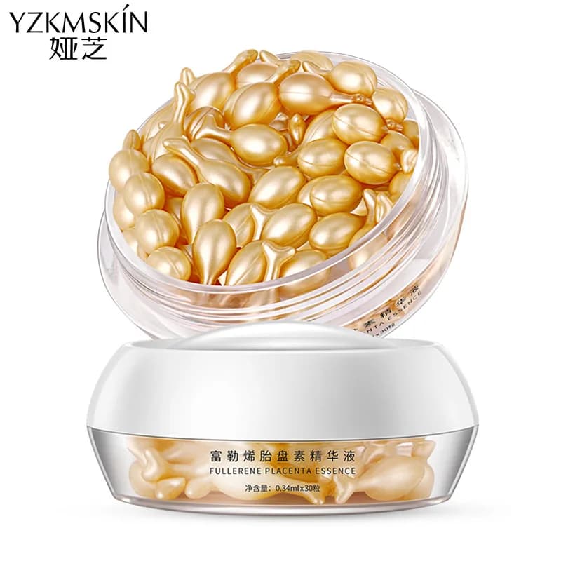 Fullerene and placenta brightening facial serum bottle — image 7