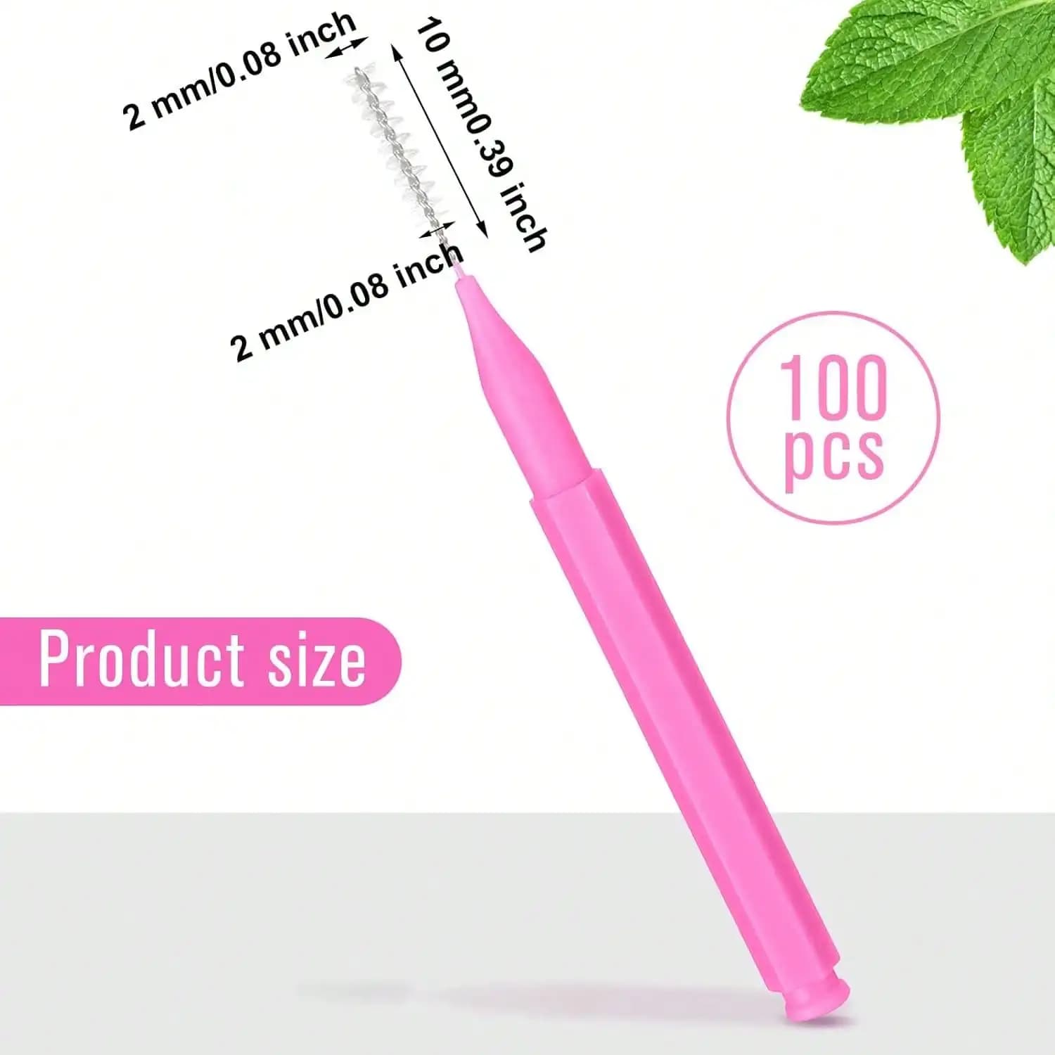 interdental brush toothpick set with 100 pieces — image 3