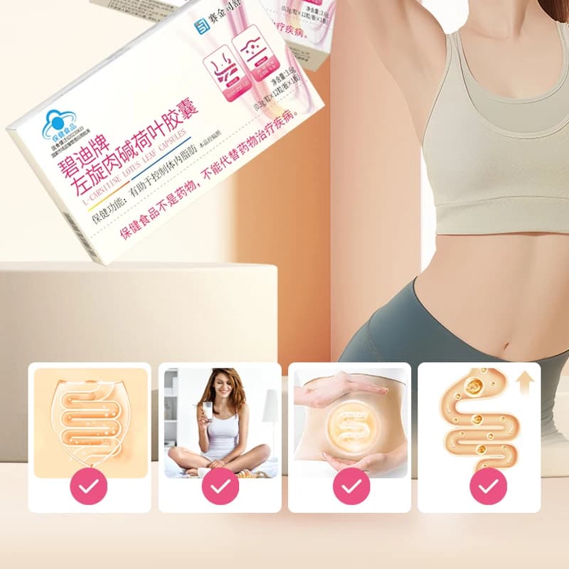 L-carnitine and lotus leaf capsules bottle — image 3
