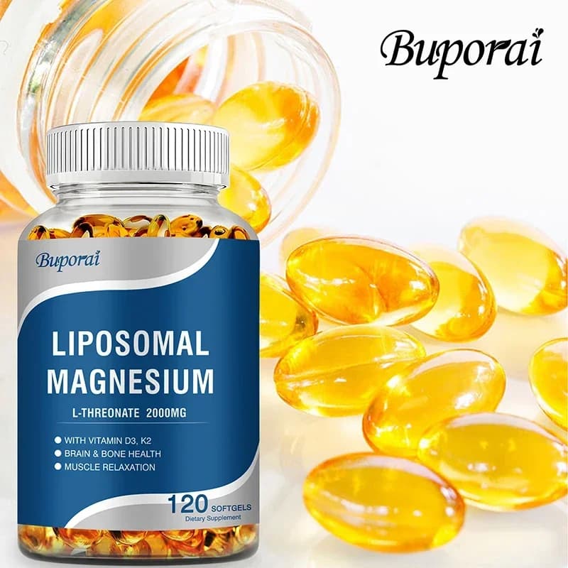 bottles of liposomal magnesium L‑threonate with vitamins D3 and K2 — image 3