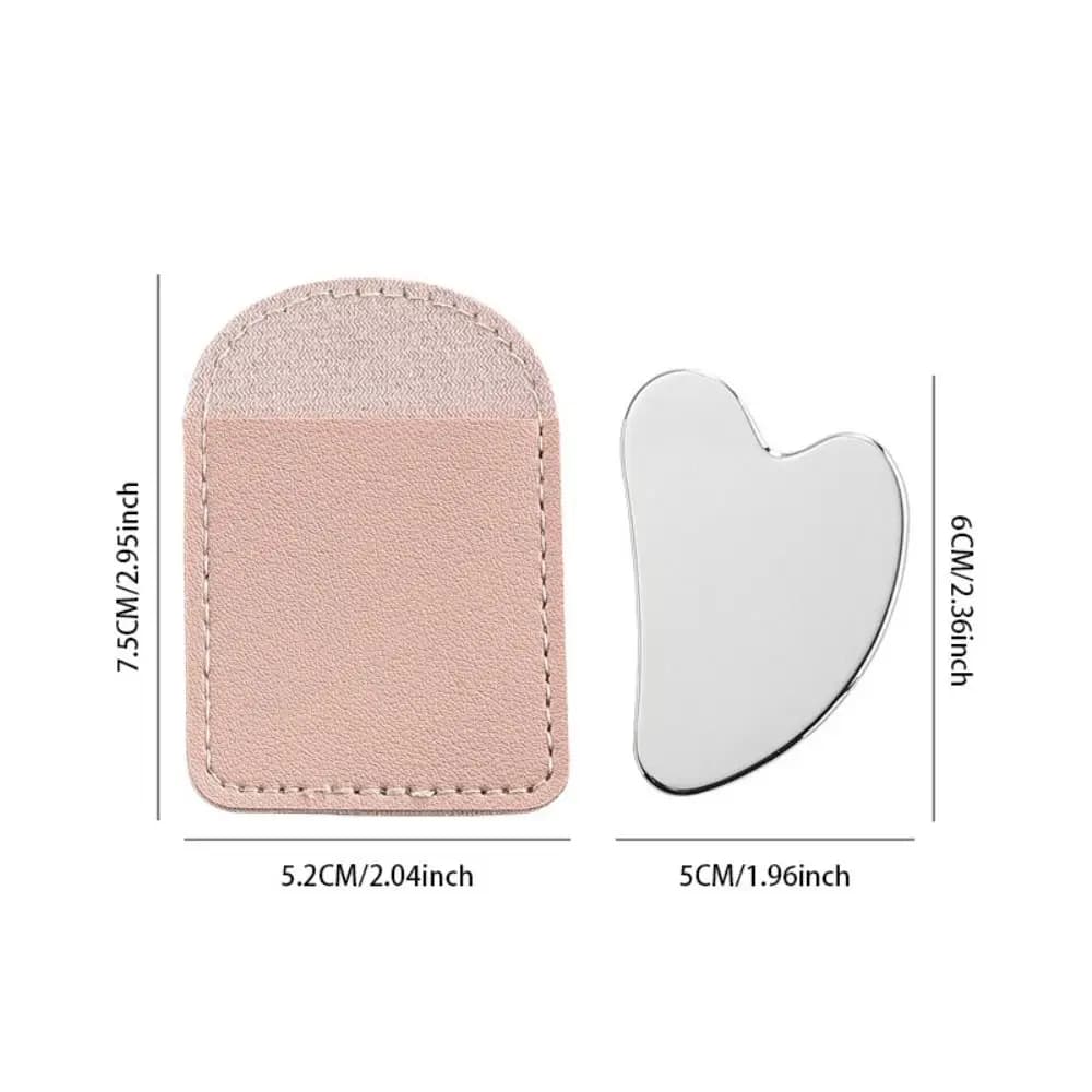 Stainless steel heart‑shaped Gua Sha facial massager — image 6