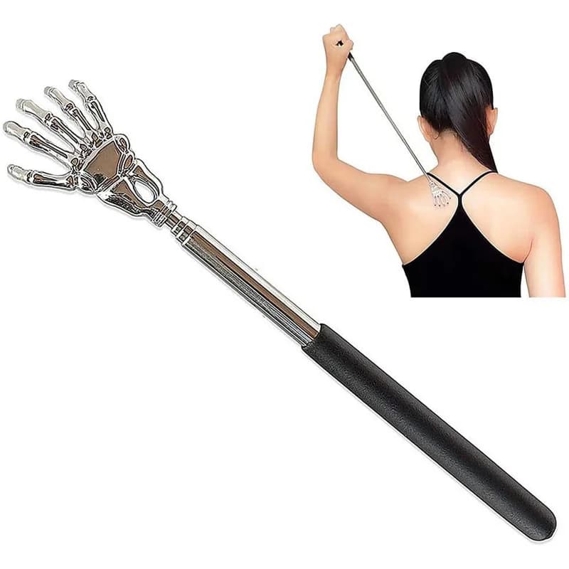 Telescopic Back Scratcher with Rubber Handles