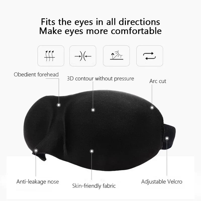 soft 3d contoured sleeping eye mask — image 4