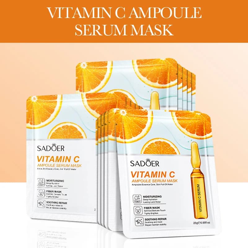 24K gold vitamin C hyaluronic acid facial mask pack — image 7
