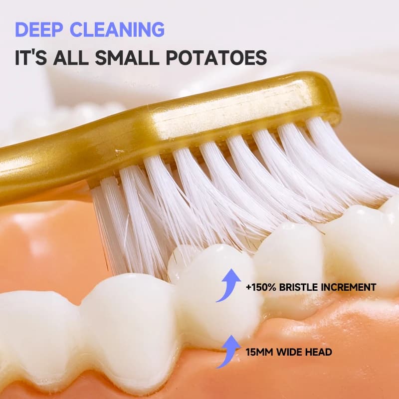 soft bristle wide-head adult toothbrush — image 3