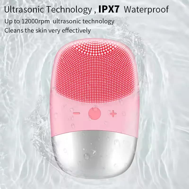 rechargeable silicone facial cleansing brush — image 3