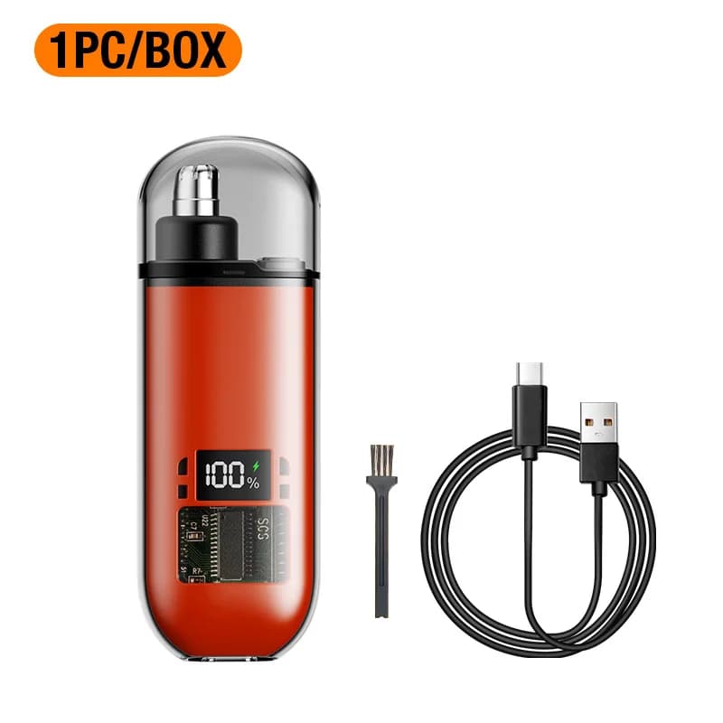 compact LED nasal hair trimmer with USB‑C charger — image 8