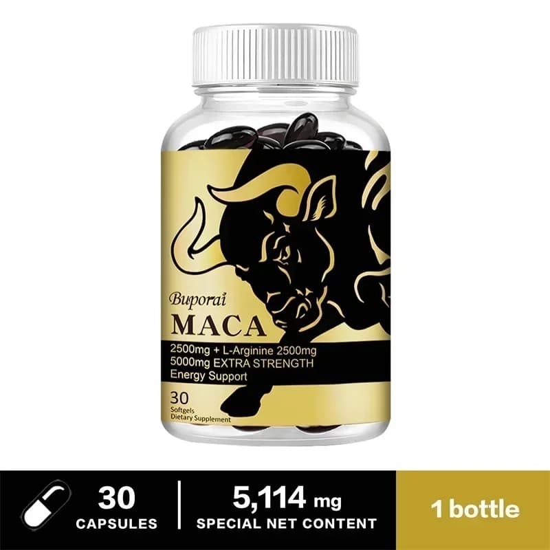 bottles of maca root and panax ginseng supplement — image 7